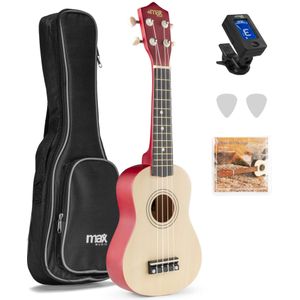 MAX UKEY Ukelele Set - 21 inch - Hout - Incl. Tas, Plectrums, Stemapparaat