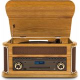 Retro Platenspeler Bluetooth - Fenton Memphis - Grammofoo - Cassett - Mp3 Spele - FM en DAB Radio