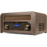 Retro Platenspeler met Bluetooth - Fenton Nashville - C - Mp - FM / DAB Radio - Ingebouwde Speakers