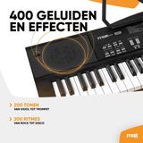 MAX - KB15 - Keyboard - Zwart - 61 Toetsen - Inclusief Microfoon en Bladmuziekhouder