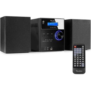 Audizio - Metz - Stereo Set - Zwart - Bluetooth - AUX - Alarm