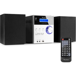 Stereo set - Audizio Metz - DAB radio met Bluetooth, mp3 en cd speler - Aluminium