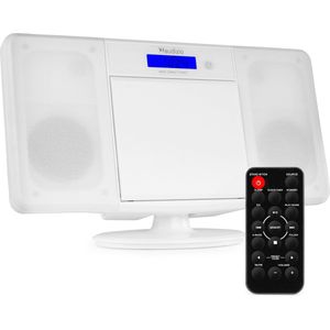 Audizio Nimes Bluetooth stereo set met CD speler, USB mp3 speler en radio - 50W - Wit