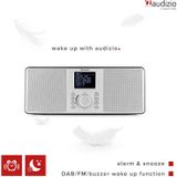 DAB Radio - Audizio Monza - Stereo DAB+ en FM Radio met Bluetooth - 50W - Zilver