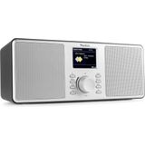 DAB Radio - Audizio Monza - Stereo DAB+ en FM Radio met Bluetooth - 50W - Zilver