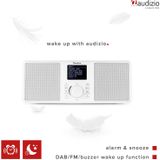 DAB Radio - Audizio Monza - Stereo DAB+ en FM Radio met Bluetooth - 50W - Wit