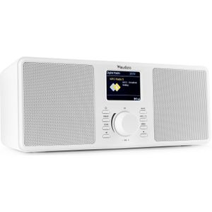 DAB Radio - Audizio Monza - Stereo DAB+ en FM Radio met Bluetooth - 50W - Wit