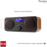 DAB Radio met FM - Audizio Novara - Stereo - 40 Watt - 20 Voorkeurszenders - Hout