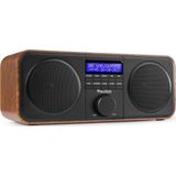 DAB Radio met FM - Audizio Novara - Stereo - 40 Watt - 20 Voorkeurszenders - Hout