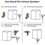 Luidspreker standaard universeel - Audizio HTS12 - Verstelbare hoogte - Set van 2 - Zwart