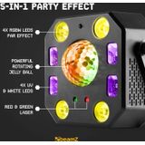 Discolamp - BeamZ LightBox5 - met laser, Jelly Ball, blacklight, stroboscoop en PAR spot