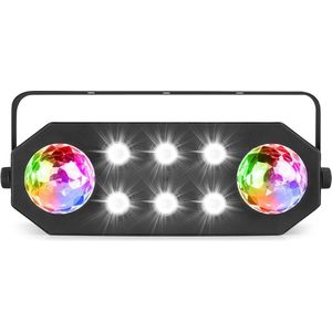 Discolamp - BeamZ StrobeMoon - 2x LED moonflower en LED stroboscoop in één - Incl. afstandsbediening