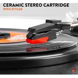 Platenspeler met speakers - Fenton RP106W - met USB en stereo geluid - Bruin (hout)