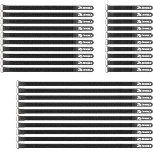 PD connex CXT-SET kabelbinders met klittenband zwart - Set van 30