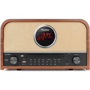 Audizio Salerno DAB Radio - Bluetooth - CD-Speler - Stereo - 40W - Retro