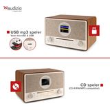 AUDIZIO Lucca Internetradio - Bruin - DAB - Bluetooth - CD Speler