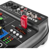 Vonyx - VMM100 - Audio Mixer - 4-Kanaals - Bluetooth - USB MP3 Speler