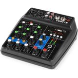 Vonyx - VMM100 - Audio Mixer - 4-Kanaals - Bluetooth - USB MP3 Speler