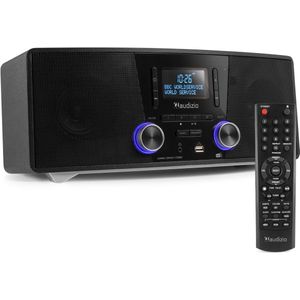 Audizio Cannes DAB Radio - CD-Speler - Bluetooth - USB - Stereo - 120W - Zwart