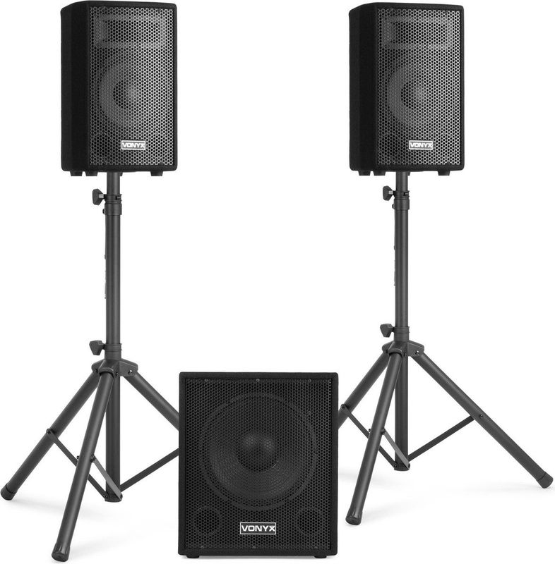 Vonyx - VX1015BT - Geluidsinstallatie - Zwart - 1000W - Inclusief Subwoofer