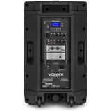 Speaker met Bluetooth - Vonyx VSA500 - 800 Watt - Partybox - 2 draadloze mics - Portable - MP3 - USB - SD