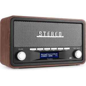 DAB Radio met Bluetooth Model 2024 - Retro Radio - DAB+ / FM - Op Batterijen en Netstroom