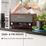 AUDIZIO - Corno - Retro DAB Radio - Grijs - DAB+ - Bluetooth 5.0