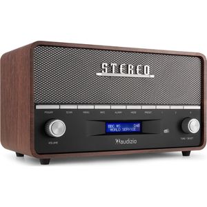 AUDIZIO - Corno - Retro DAB Radio - Grijs - DAB+ - Bluetooth 5.0