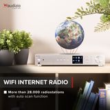 AUDIZIO Adria Tuner - Zilver - FM DAB Wifi Bluetooth
