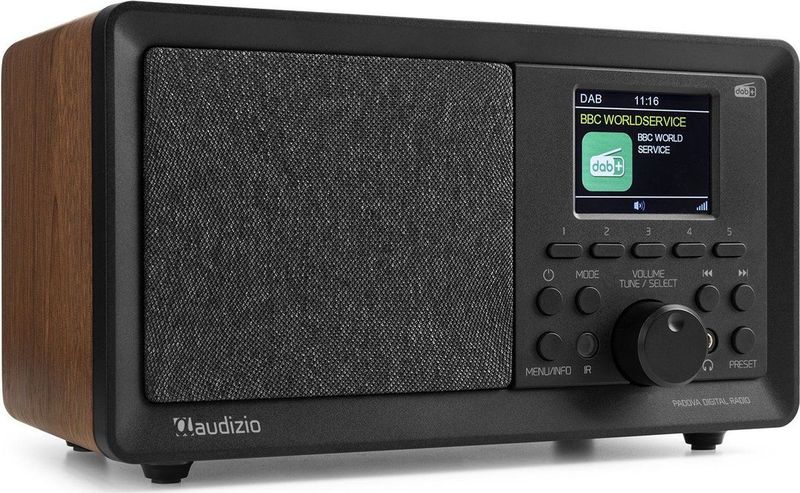 DAB Radio met Bluetooth - Audizio Padova Retro Radio - Met Mp3-speler en Afstandsbediening - 40W