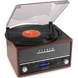Retro platenspeler - Audizio Frisco - Retro dab radio met Bluetooth - USB ingang - geschikt voor alle platen