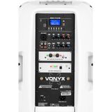 Party speaker Bluetooth - Vonyx Verve46 - 1000 Watt - partybox op accu - 2 draadloze microfoons - wit