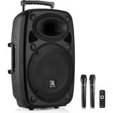 VONYX Verve46 Party Speaker - Zwart - 1000W - Draadloze Microfoons