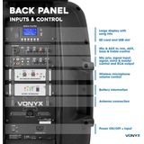 Party speaker Bluetooth - Vonyx Verve38 - 800 Watt - partybox op accu - 2 draadloze microfoons