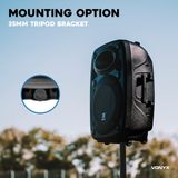 Party speaker Bluetooth - Vonyx Verve38 - 800 Watt - partybox op accu - 2 draadloze microfoons