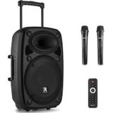 Party speaker Bluetooth - Vonyx Verve38 - 800 Watt - partybox op accu - 2 draadloze microfoons
