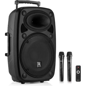 Party speaker Bluetooth - Vonyx Verve38 - 800 Watt - partybox op accu - 2 draadloze microfoons