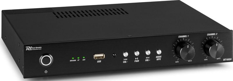 Power Dynamics WT460A wifi 4-kanaals stereo versterker - Bluetooth - 240W