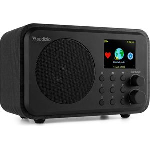 DAB radio - Audizio Vicenza - DAB / DAB+ en Internet radio met Bluetooth - WIFI - Accu - Zwart