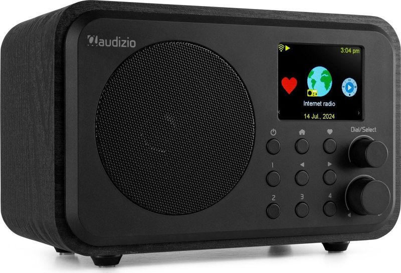 DAB Radio - Audizio Vicenza - DAB / DAB+ en Internet Radio met Bluetooth - WIFI - Accu - Zwart