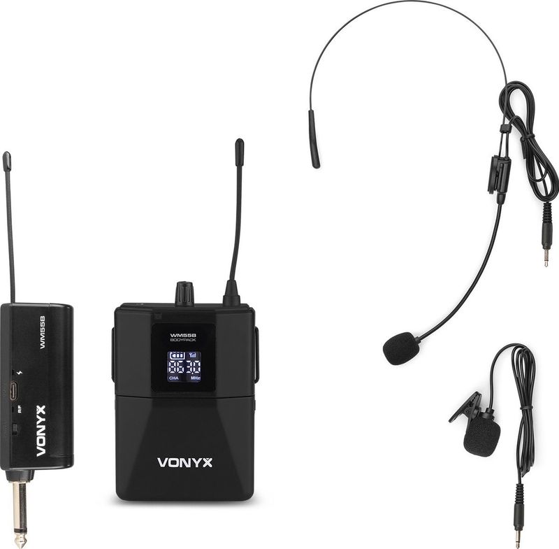 Vonyx - WM55B - Draadloze Headset Microfoon - UHF - Plug & Play