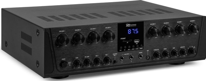 Power Dynamics PV280BT 8-zone versterker - voor omroepinstallaties - multiroom - 800W