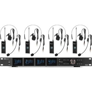 Power Dynamics PD524B UHF draadloos microfoonsysteem met 4 bodypack microfoons