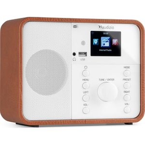Audizio - Nardo - DAB Radio - Wit - Compact Design - Bluetooth