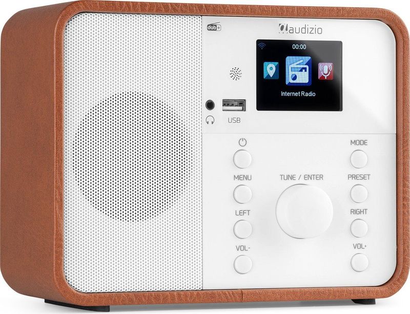 Audizio - Nardo - DAB Radio - Wit - Compact Design - Bluetooth