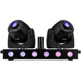BeamZ Fuze Twin spot moving head bar - 75W duo moving heads + 15W RGBW LED bar