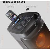 Partybox - Fenton Pulse200 speaker met lichteffecten - Met microfoon en ingebouwde accu