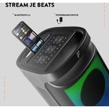 Partybox - Fenton Pulse160 speaker met lichteffecten - Met microfoon en ingebouwde accu