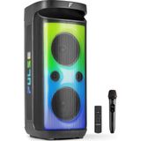 Partybox - Fenton Pulse160 speaker met lichteffecten - Met microfoon en ingebouwde accu