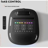 Partybox - Fenton Pulse130 speaker met lichteffecten - Met microfoon en ingebouwde accu